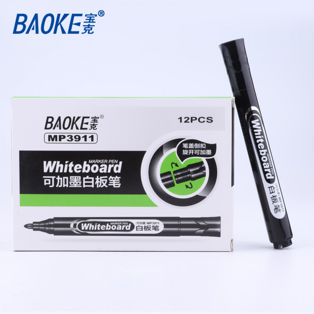 Маркер Baoke для сухостираємих дощок, 1.8 мм чорний (MARK-BOA-BAOMP3911B) - изображение 2