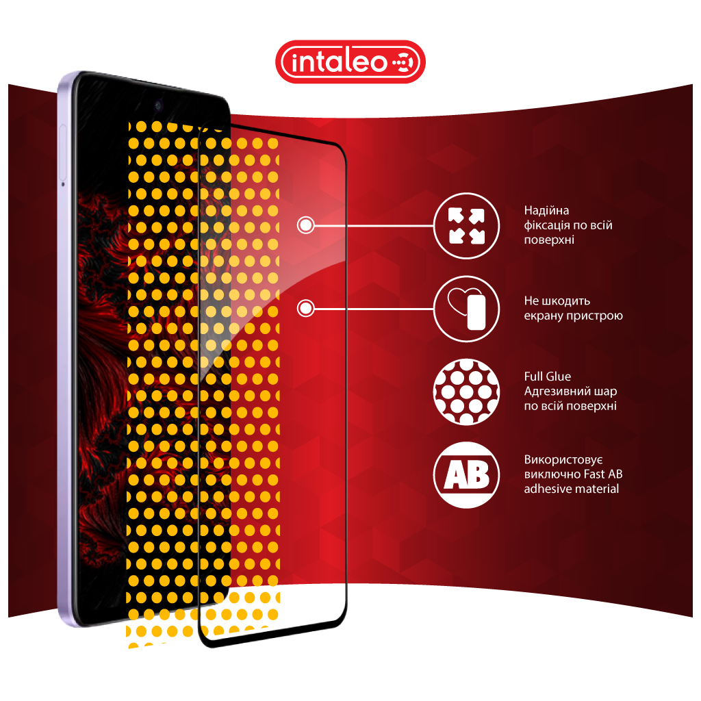 Скло захисне Intaleo Full Glue Oppo A3 5G Black (1283126598760) - зображення 7