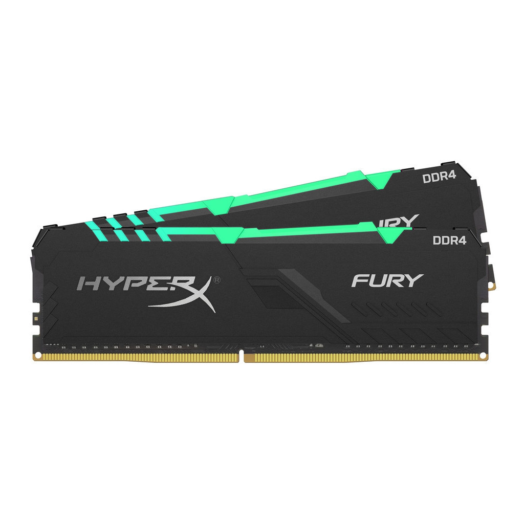 Модуль пам'яті для комп'ютера DDR4 16GB (2x8GB) 2400 MHz HyperX Fury RGB Kingston Fury (ex.HyperX) (HX424C15FB3AK2/16) - зображення 2