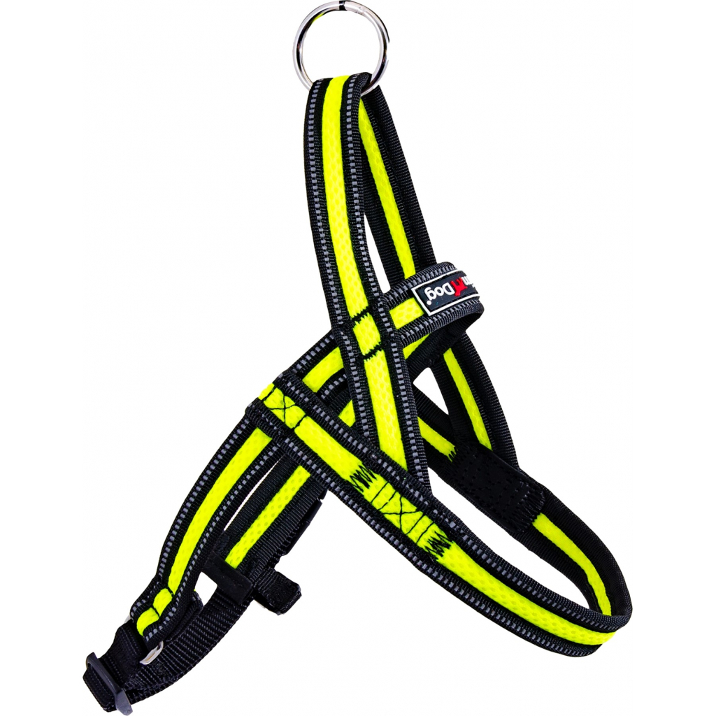 Шлея для собак GimDog Alfresco Y неопрен 1.5х42 45-55 см жовта (8009632059624) - зображення 1