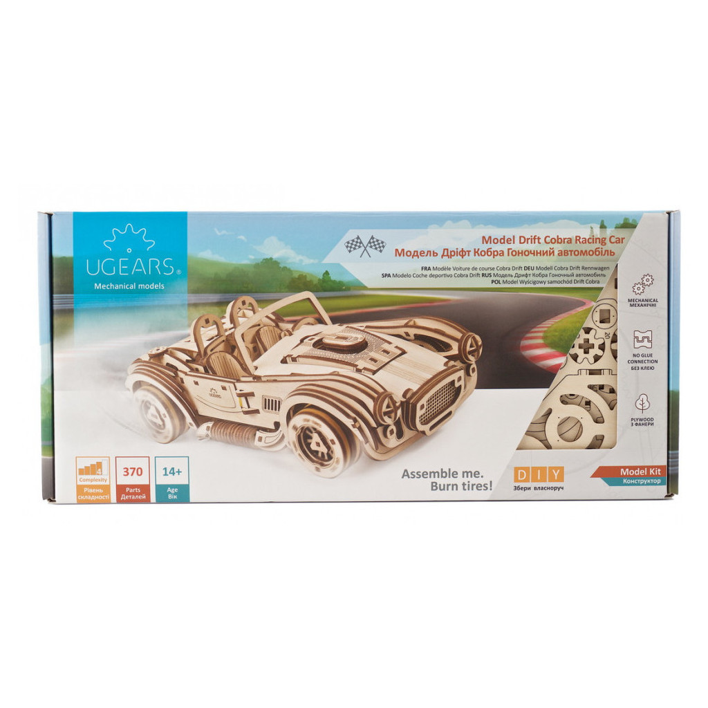 Конструктор Ugears Дріфт Кобра Гоночний автомобіль (70161) - зображення 12
