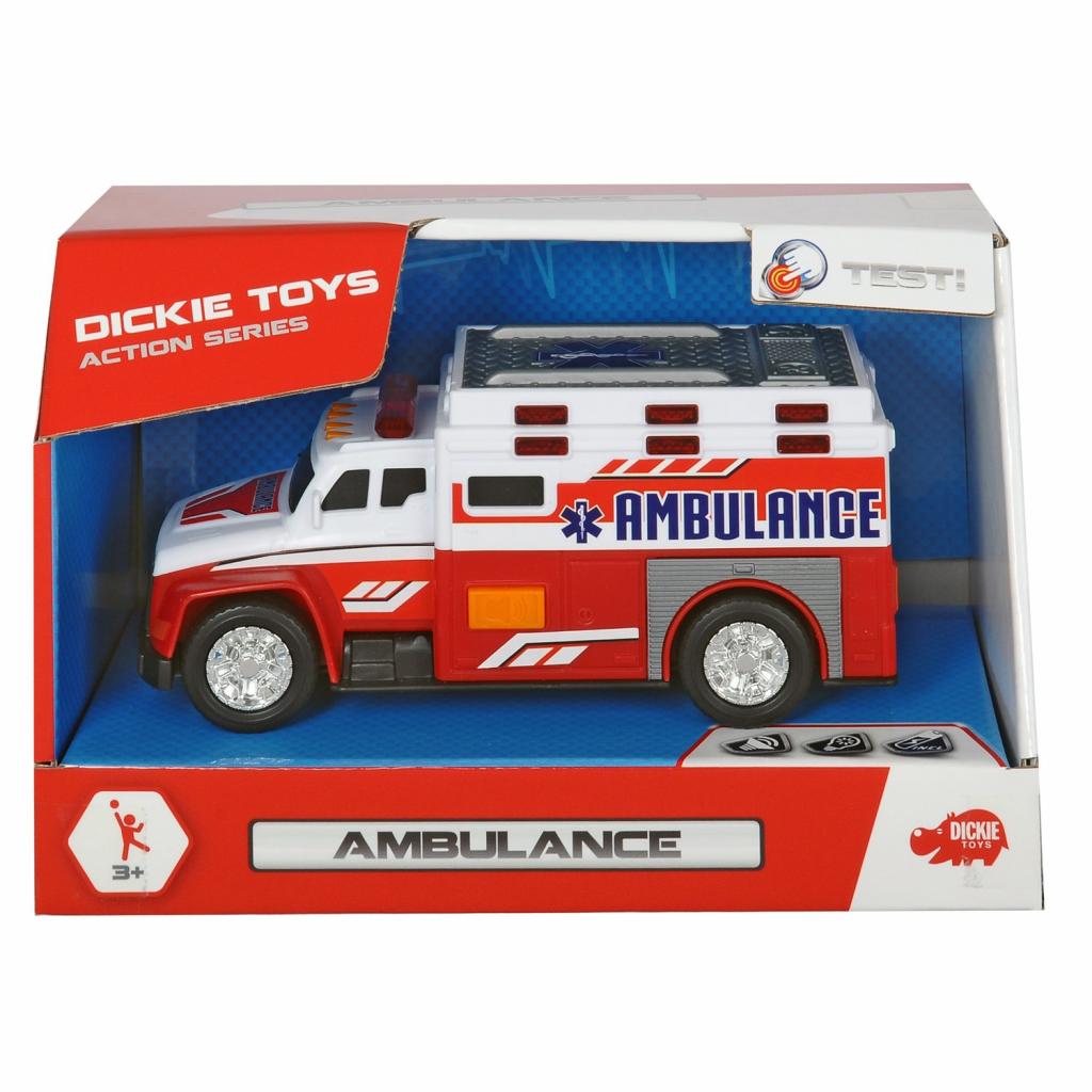 Спецтехніка Dickie Toys Швидка допомога зі світловими та звуковими ефектами 15 см (3302013) - зображення 6