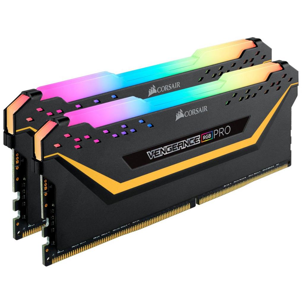 Модуль пам'яті для комп'ютера DDR4 16GB (2x8GB) 3000 MHz Vengeance RGB Pro Black Corsair (CMW16GX4M2C3000C15-TUF) - зображення 3
