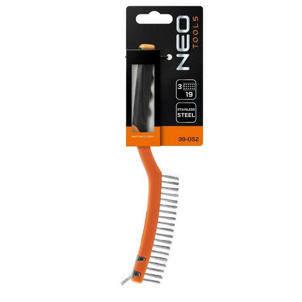 Щітка по металу Neo Tools 3х19 рядів, прямий дріт 0.3мм, 345мм, двокомпонентне руків'я (39-052) - зображення 4