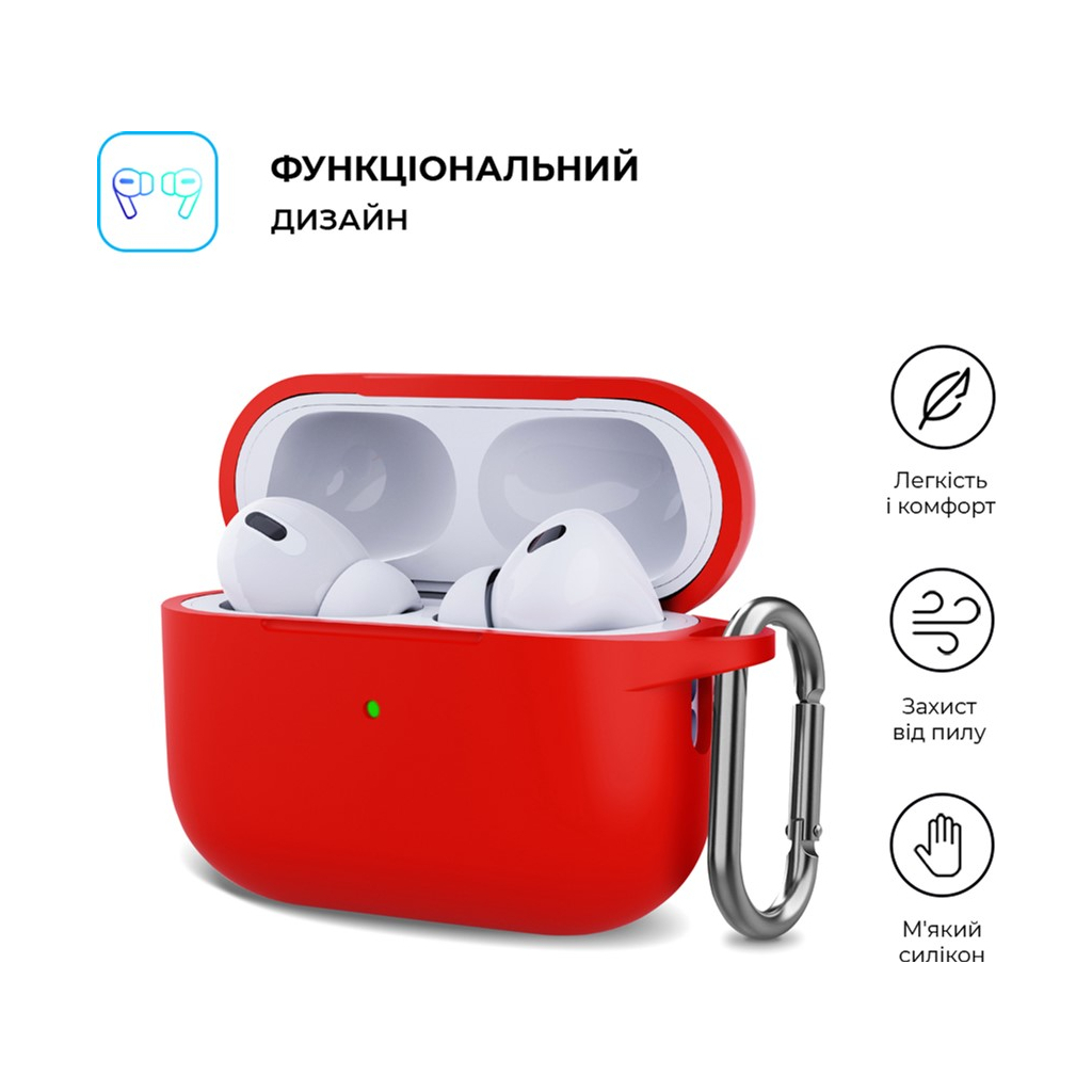 Чохол для навушників Armorstandart Hang Case для Apple AirPods Pro 2 Red (ARM68597) - зображення 2