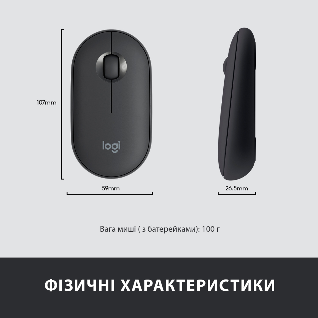 Комплект Logitech MK470 Slim Wireless UA Graphite (920-009204) - зображення 9