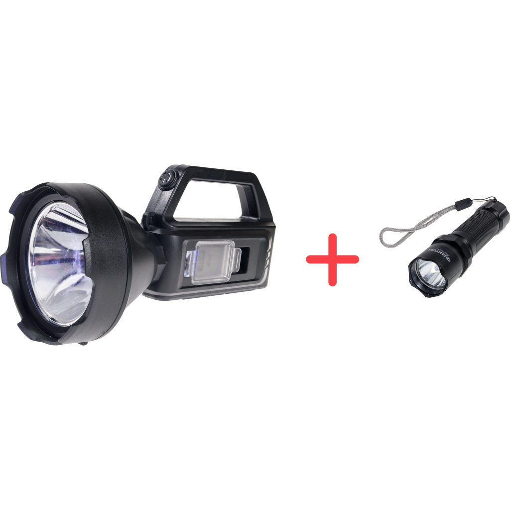 Ліхтар Quantum Tracker 3W LED+COB з функцією Power Bank + подарунок QM-FL1043 (QM-FL1063-PR1) - зображення 1
