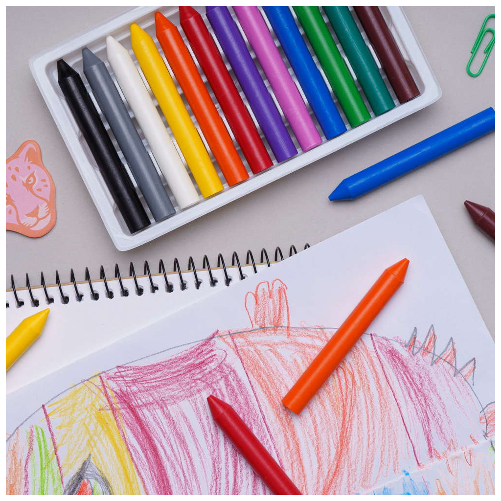 Олівці кольорові Школярик Воскові Преміум 12 кольорів (316111001-UA) - изображение 3