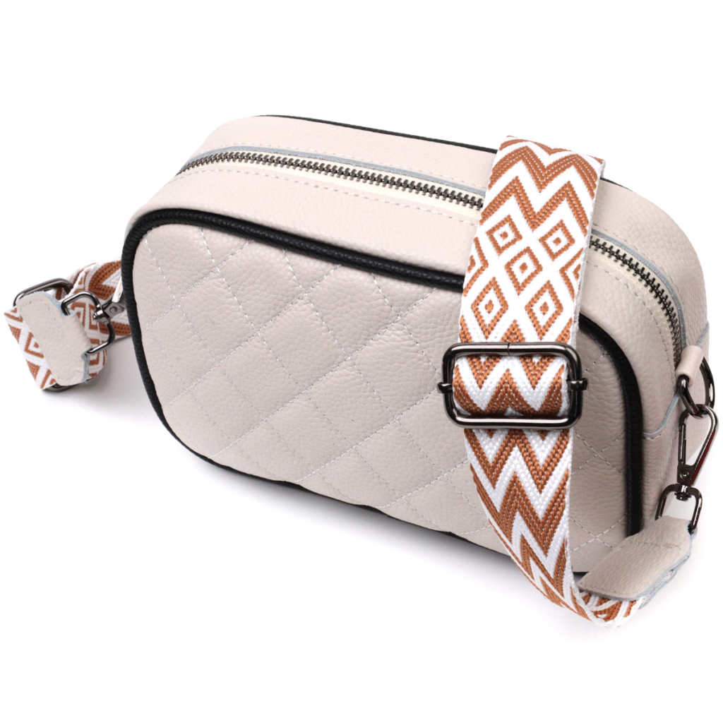 Сумка Vintage Жіноча через плече на одне відділення із натуральної шкіри Біла (22383) - зображення 1