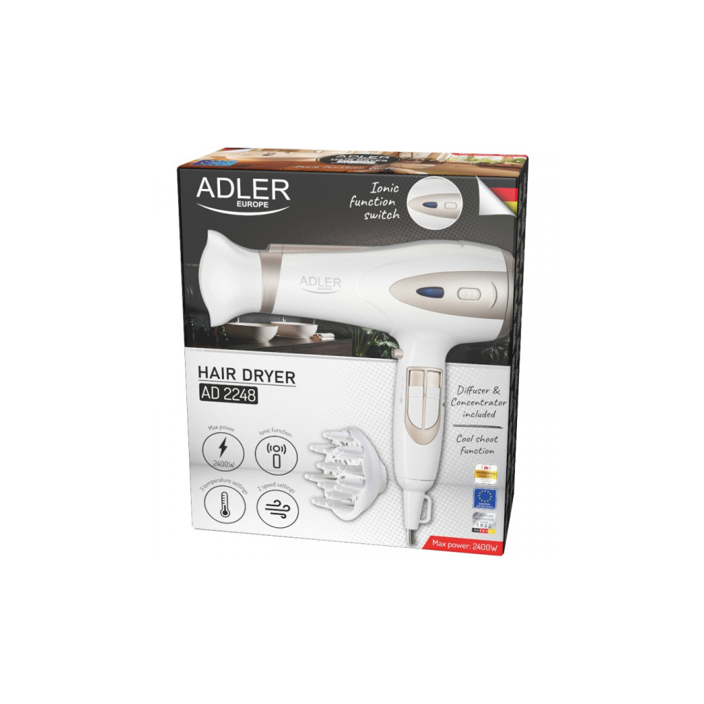 Фен Adler AD 2248 white (AD2248W) - зображення 6