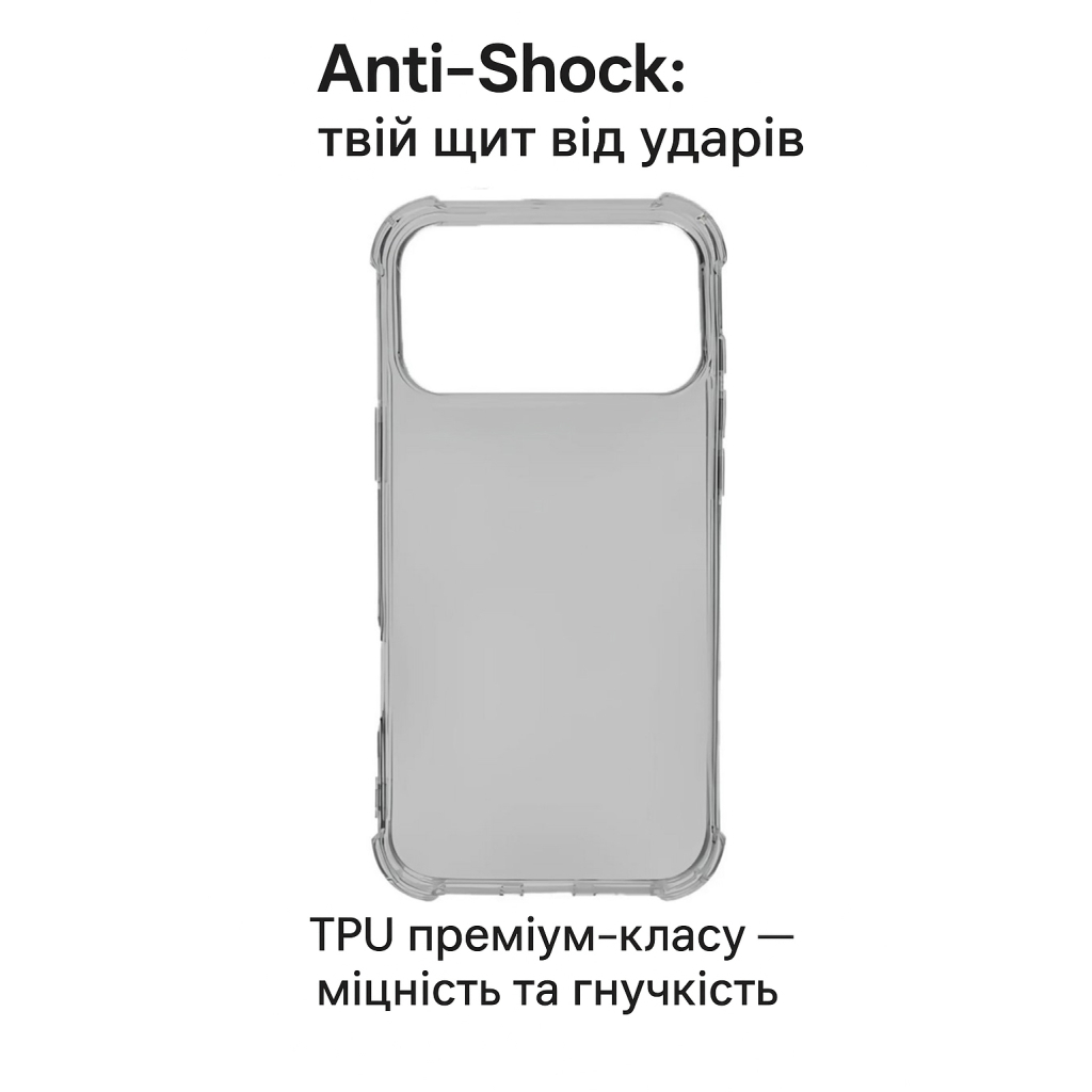 Чохол до мобільного телефона BeCover Anti-Shock Apple iPhone 17 Pro Grey (713798) - зображення 2