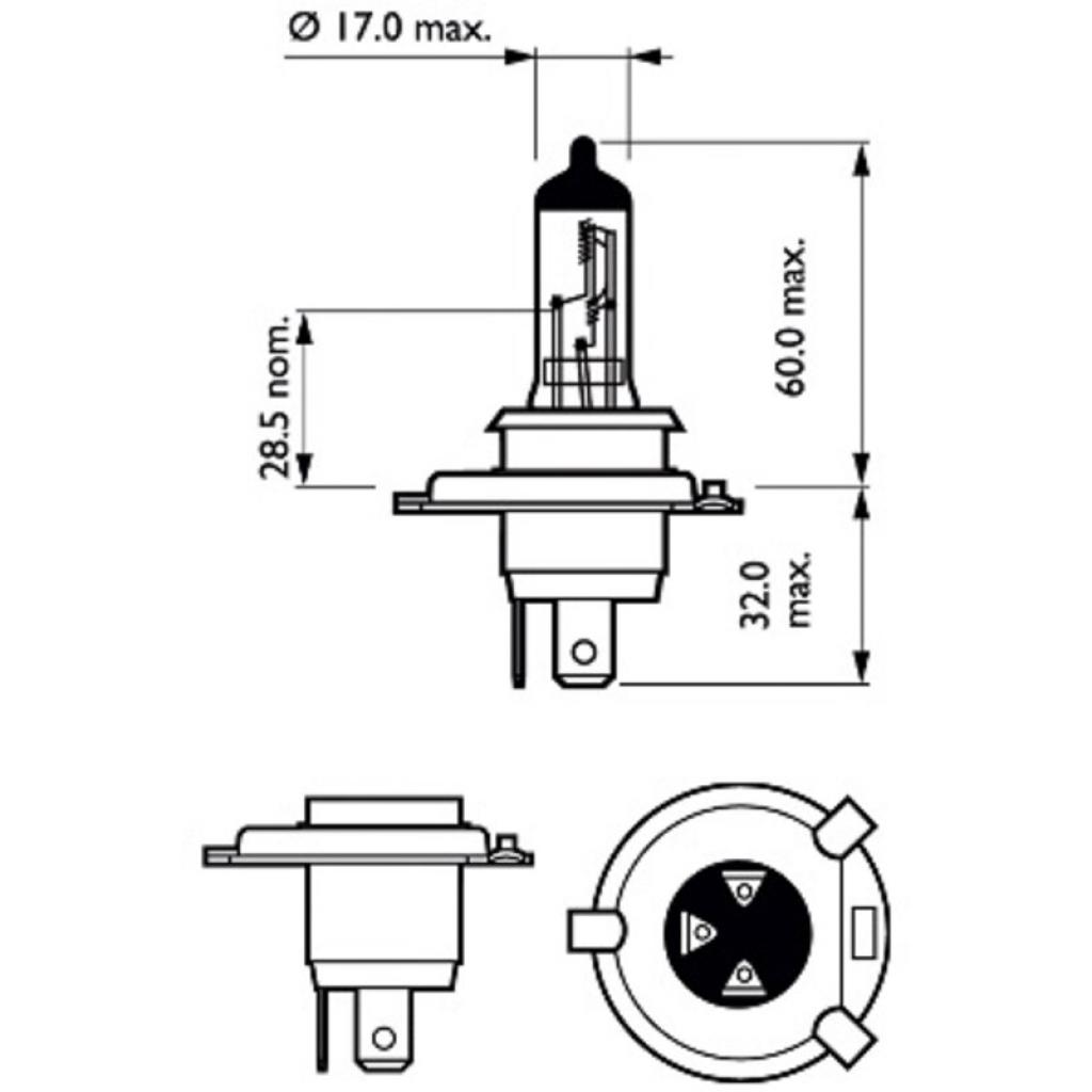 Автолампа Philips галогенова 60/55W (12342 PR B1) - зображення 3