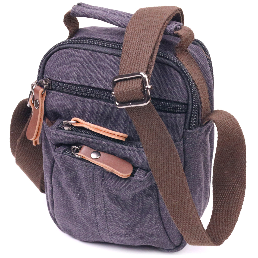 Сумка Vintage Чоловіча з щільного текстилю Чорна (21243) - зображення 1