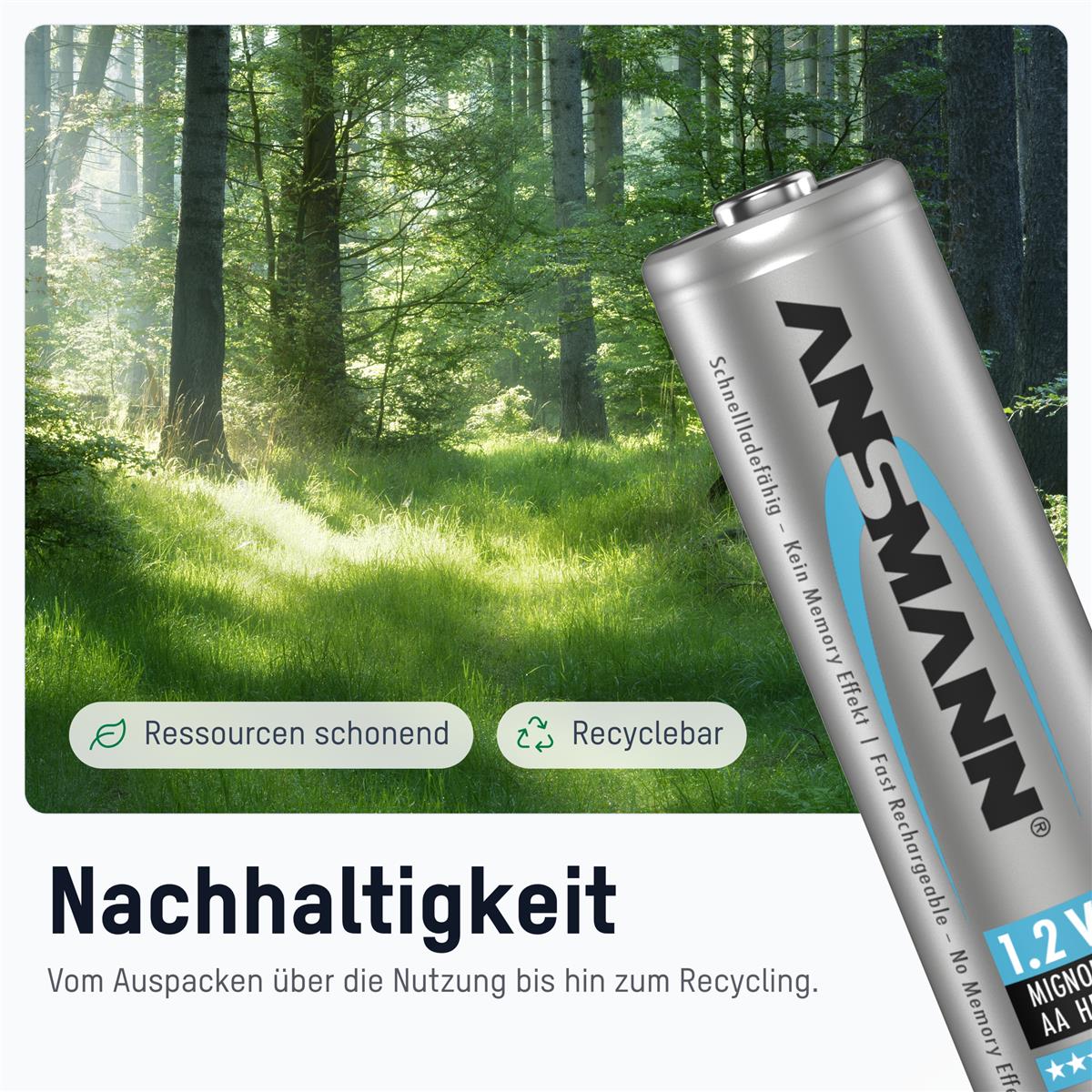 Акумулятори Ansmann AA/HR06 NI-MH 2850 mAh BL 4 шт - изображение 4