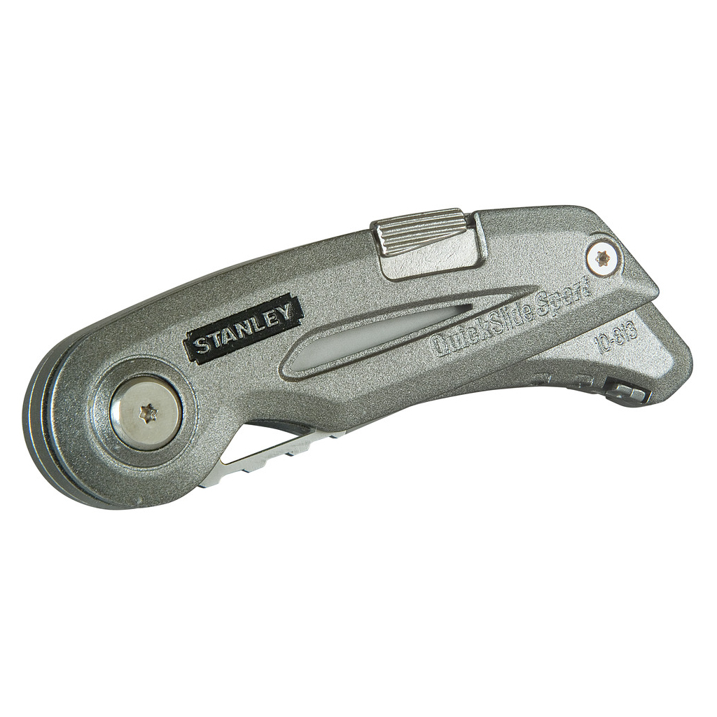 Ніж монтажний Stanley QUICKSLIDE SPORT UTILITY KNIFE складаний з двома лезами (0-10-813) - зображення 2
