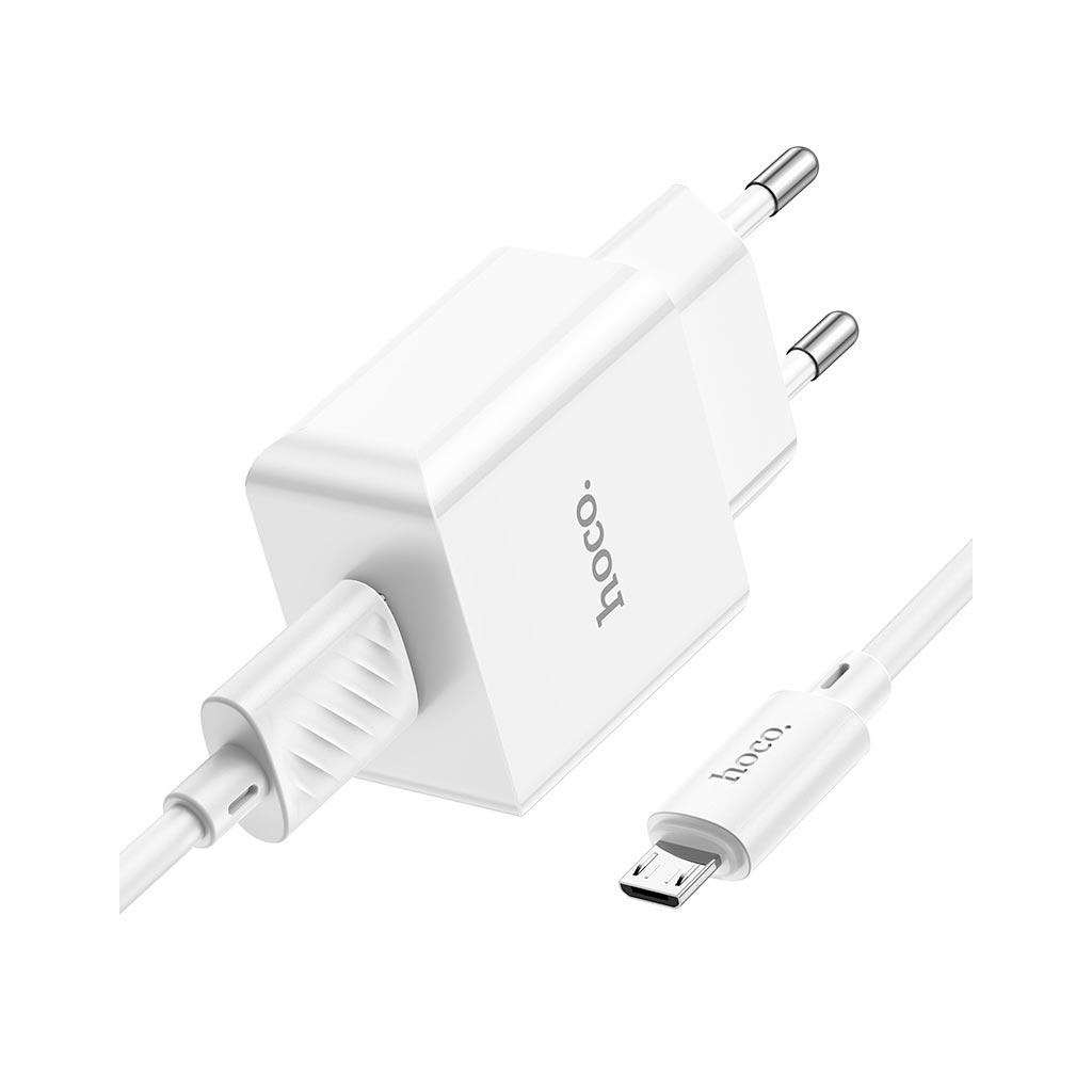 Зарядний пристрій HOCO C106A Leisure USB + cable USB to Micro 5P 10.5W White (6931474783905) - зображення 3