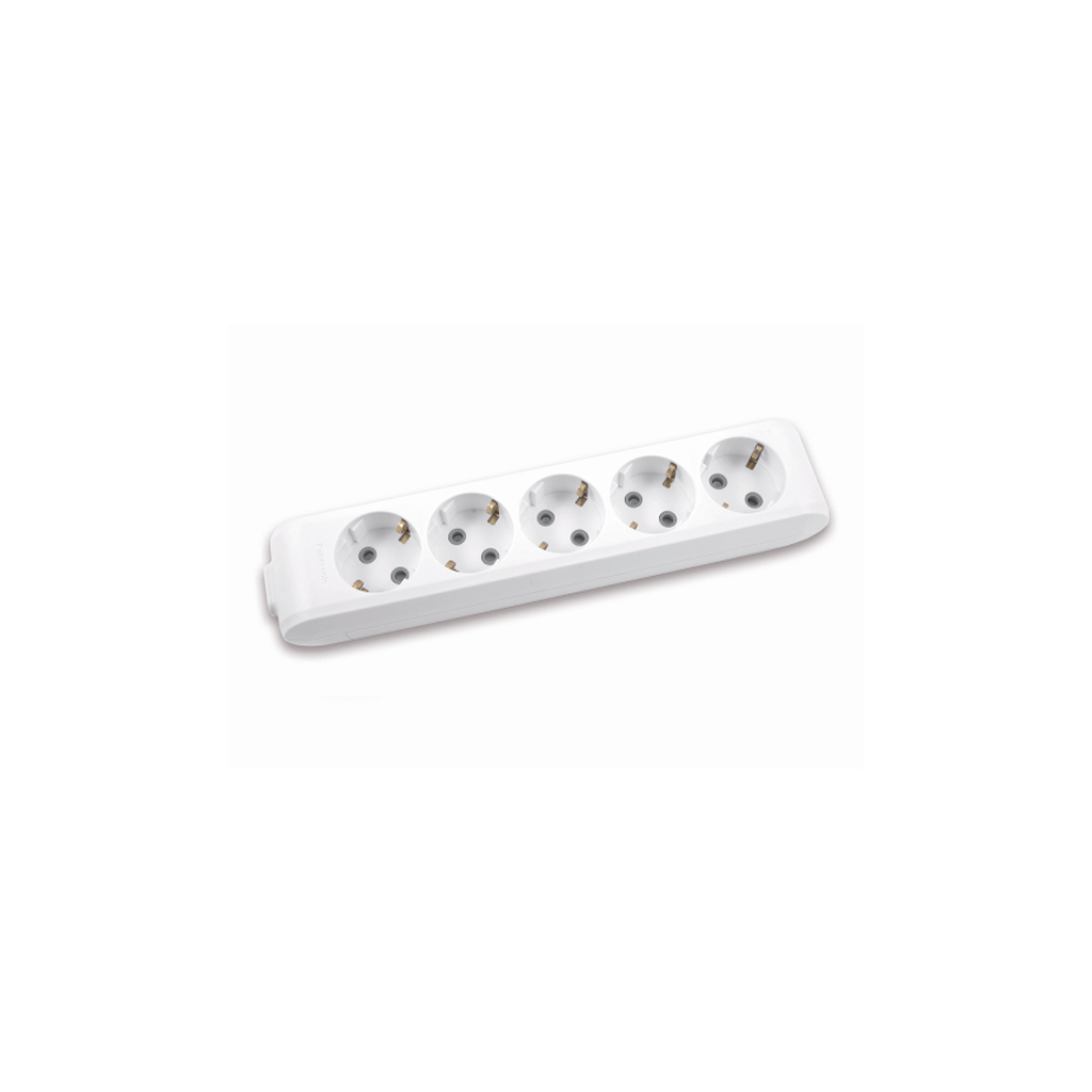 Колодка для подовжувача Panasonic X-tendia із заземленням 5 гнізд grey (WLTB04502GR-UA) - зображення 1