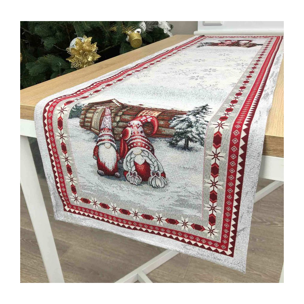 Доріжка на стіл Прованс гобеленова новорiчна Snowfall 100х35 см (4823093433366) - зображення 1