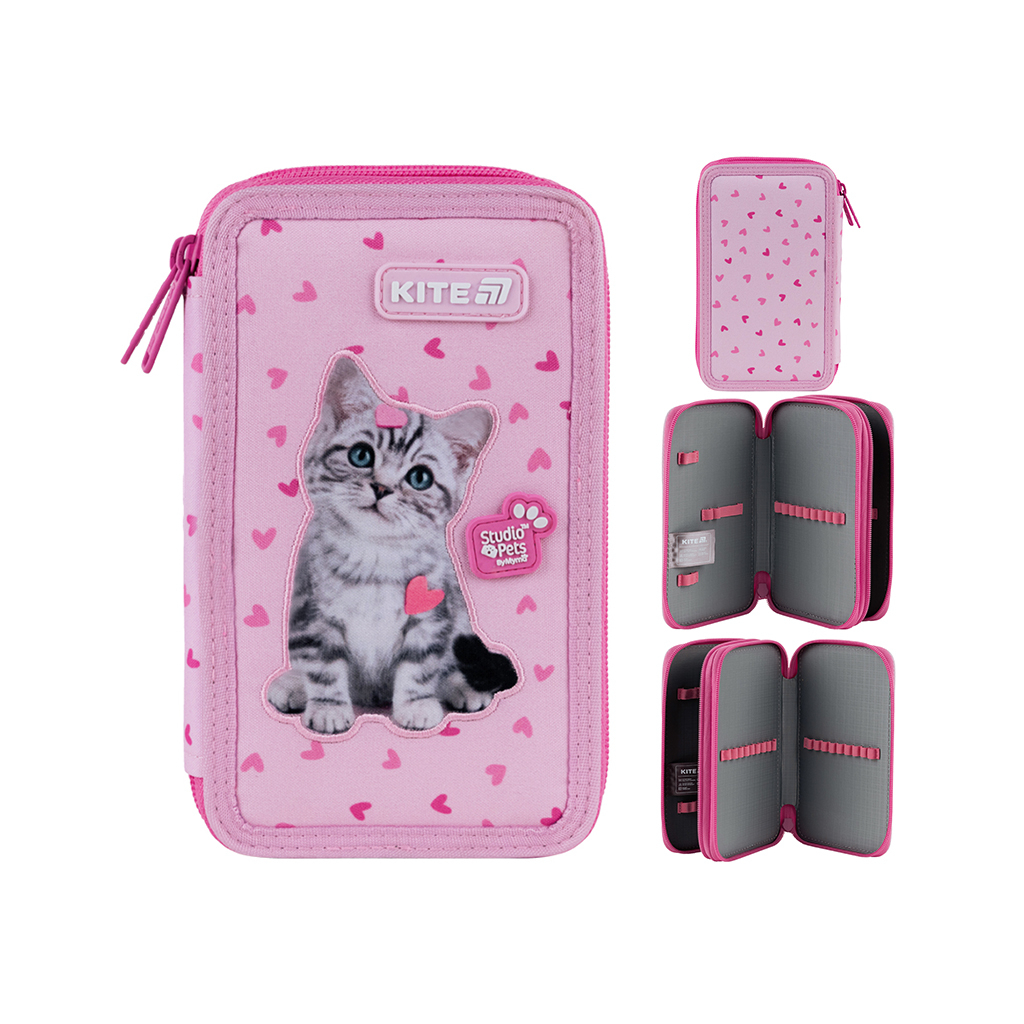 Пенал Kite 623 Studio Pets, 2 відділення (SP25-623) - изображение 1