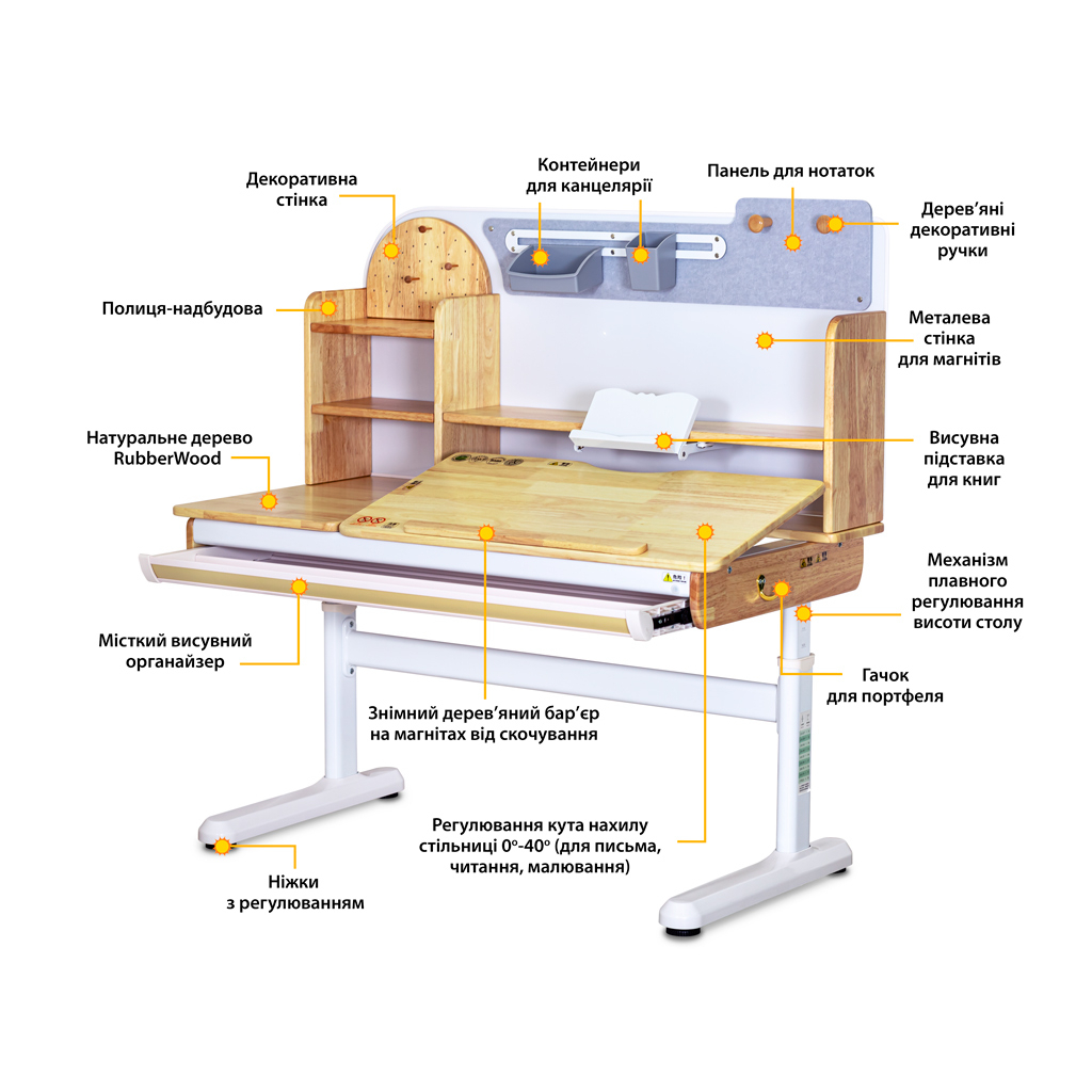 Парта ErgoKids Timberdesk L (BD-690 Wood L) - зображення 2