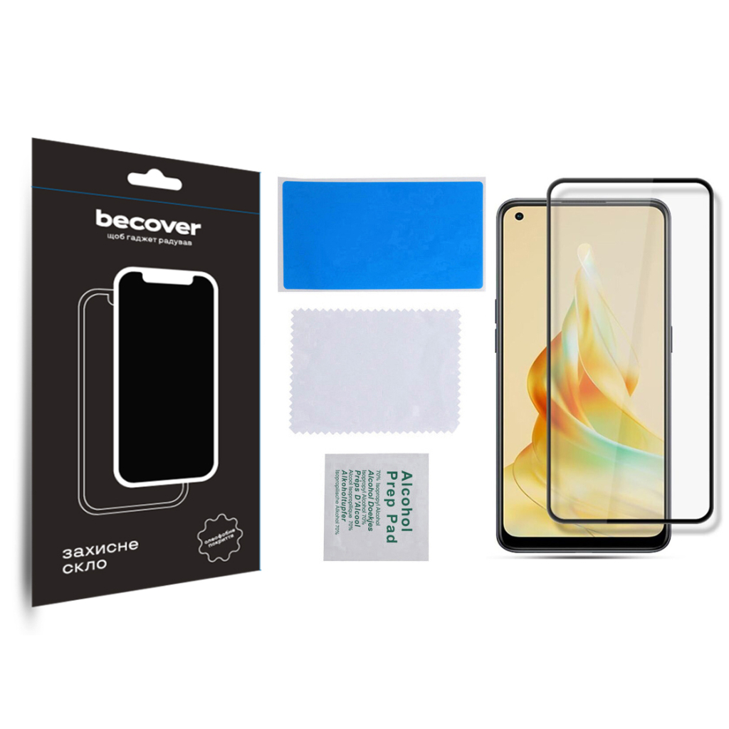 Скло захисне BeCover Oppo Reno8 T Black (709771) - зображення 3