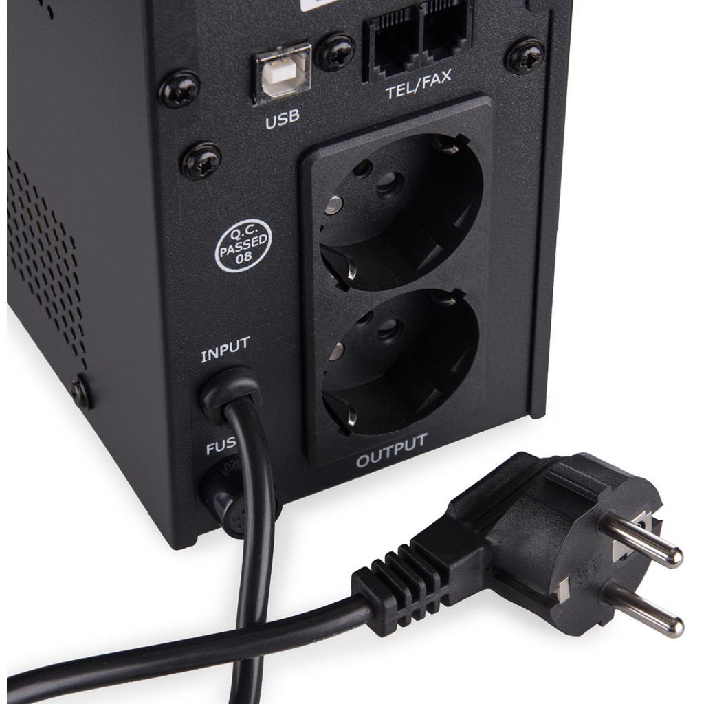 Пристрій безперебійного живлення Vinga LED 600VA metal case with USB (VPE-600MU) - зображення 10