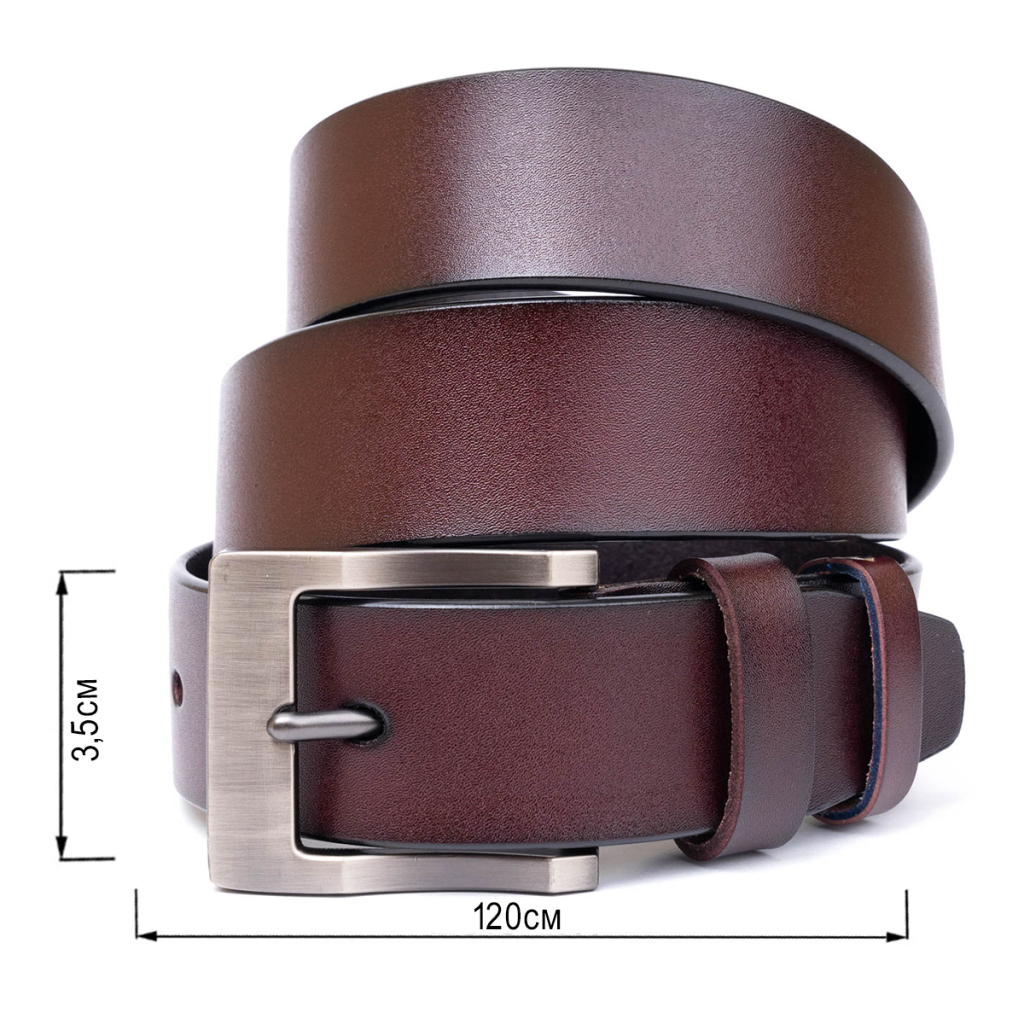 Ремінь Vintage Чоловічий з класичною пряжкою Коричневий (20357) - зображення 3