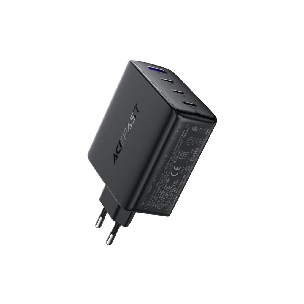 Зарядний пристрій Acefast 4xUSB 100W (3xUSB-C+USB-A) Gan A94 Fast Charger Black (6974316283133) - зображення 1