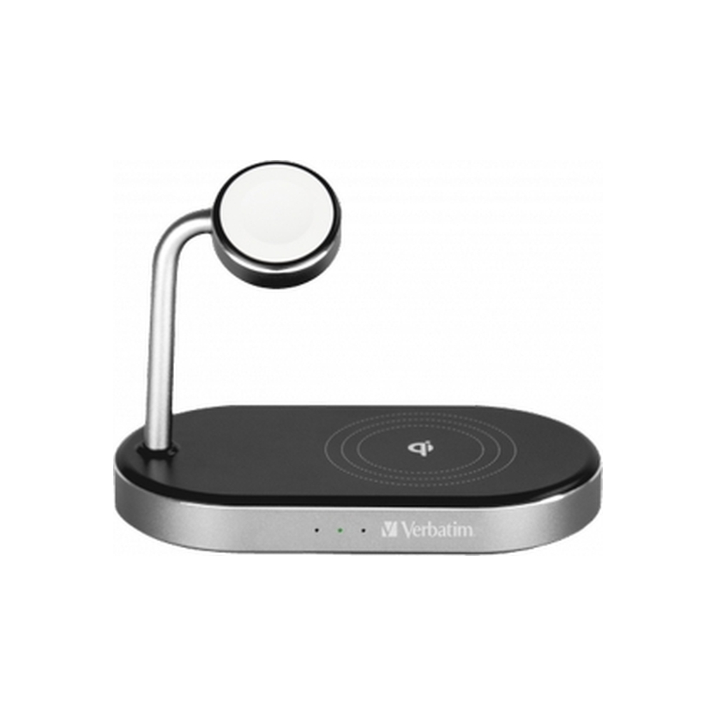 Зарядний пристрій Verbatim 3in1 Apple Watch and iPhone Charging Stand (49556) - зображення 2