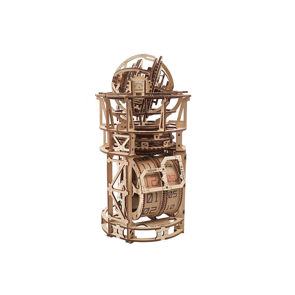 Конструктор Ugears Астроном. Настільний годинник із турбійоном (70162) - зображення 3