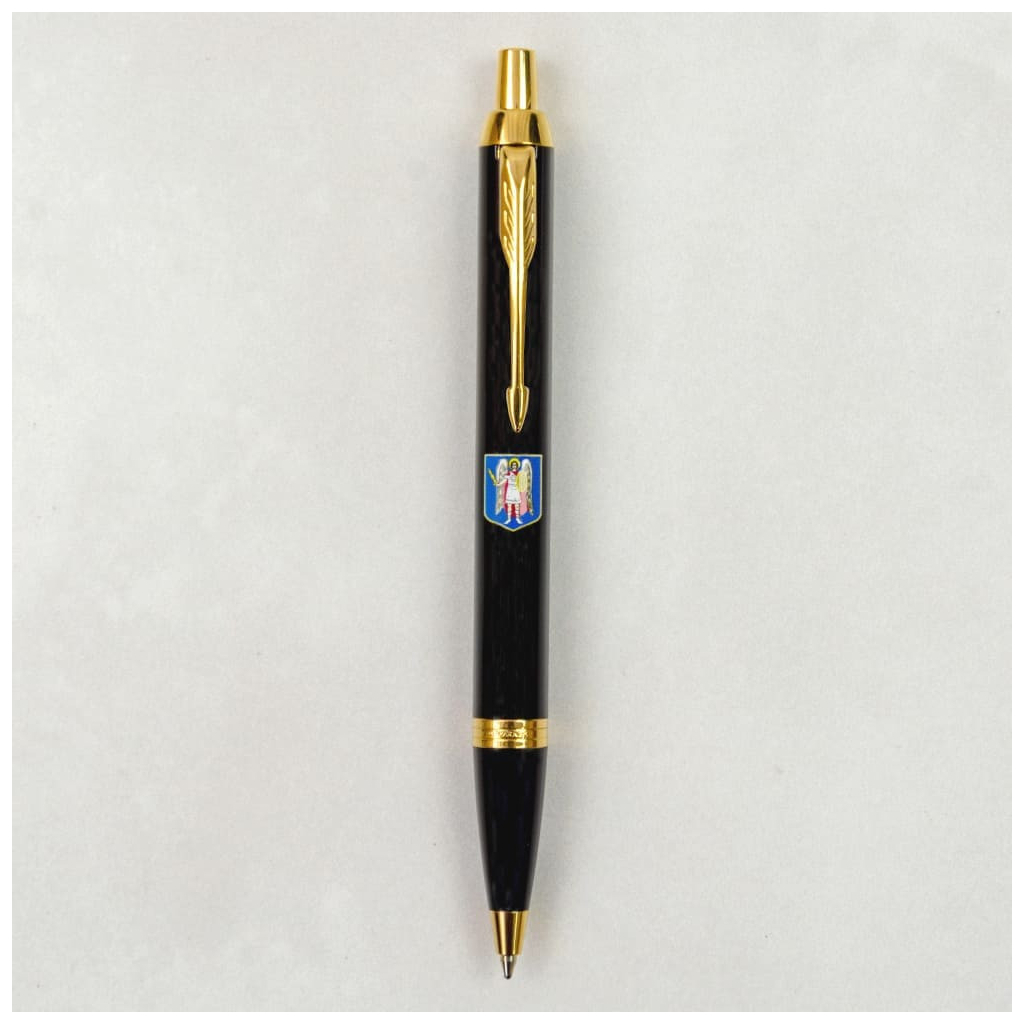 Ручка кулькова Parker IM 17 CITY Black GT BP Герб Києва (22032_C0010u) - зображення 3