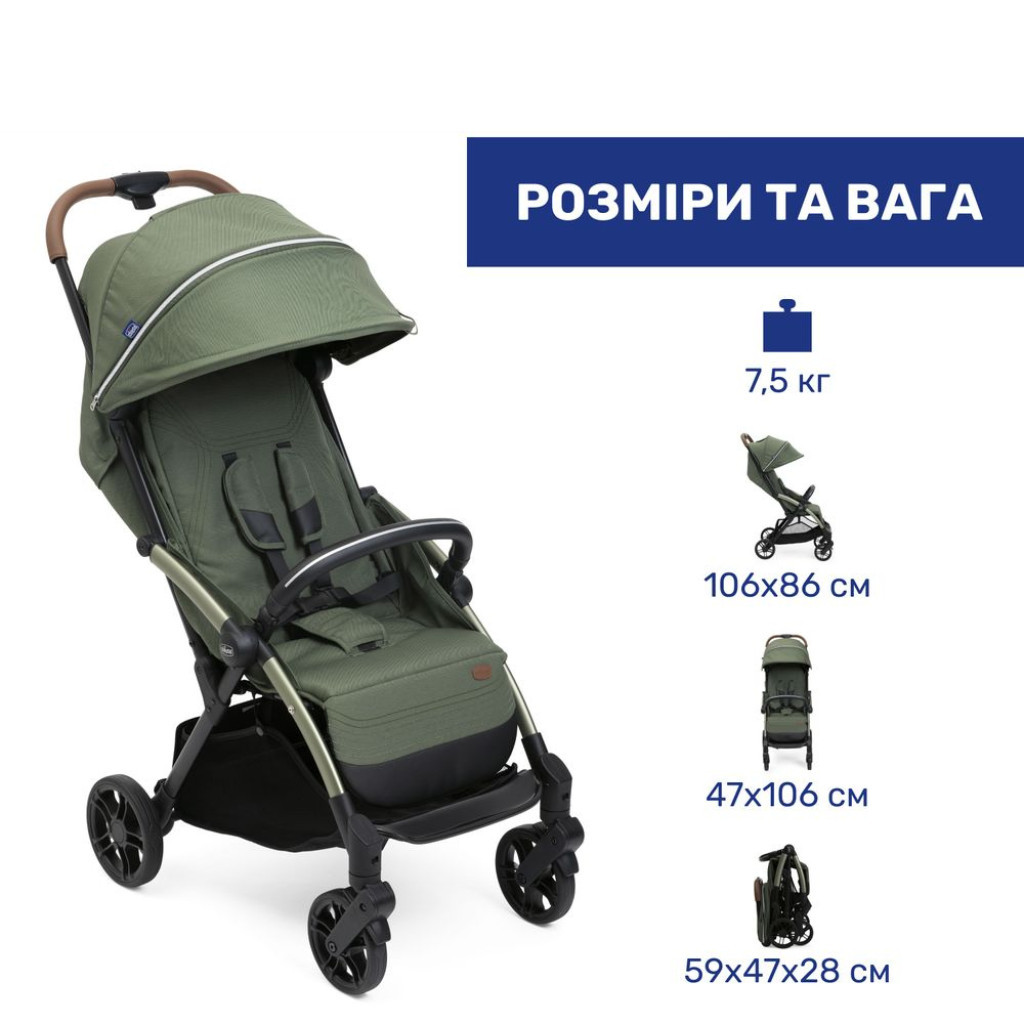 Коляска Chicco Goody XPlus Зелена 8058664173075 (87040.38.00) - зображення 3