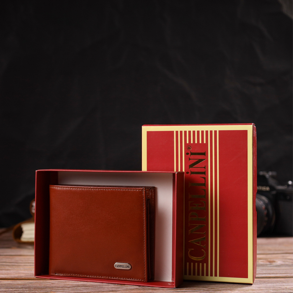 Гаманець Canpellini З натуральної шкіри Коричневе (21780) - зображення 10