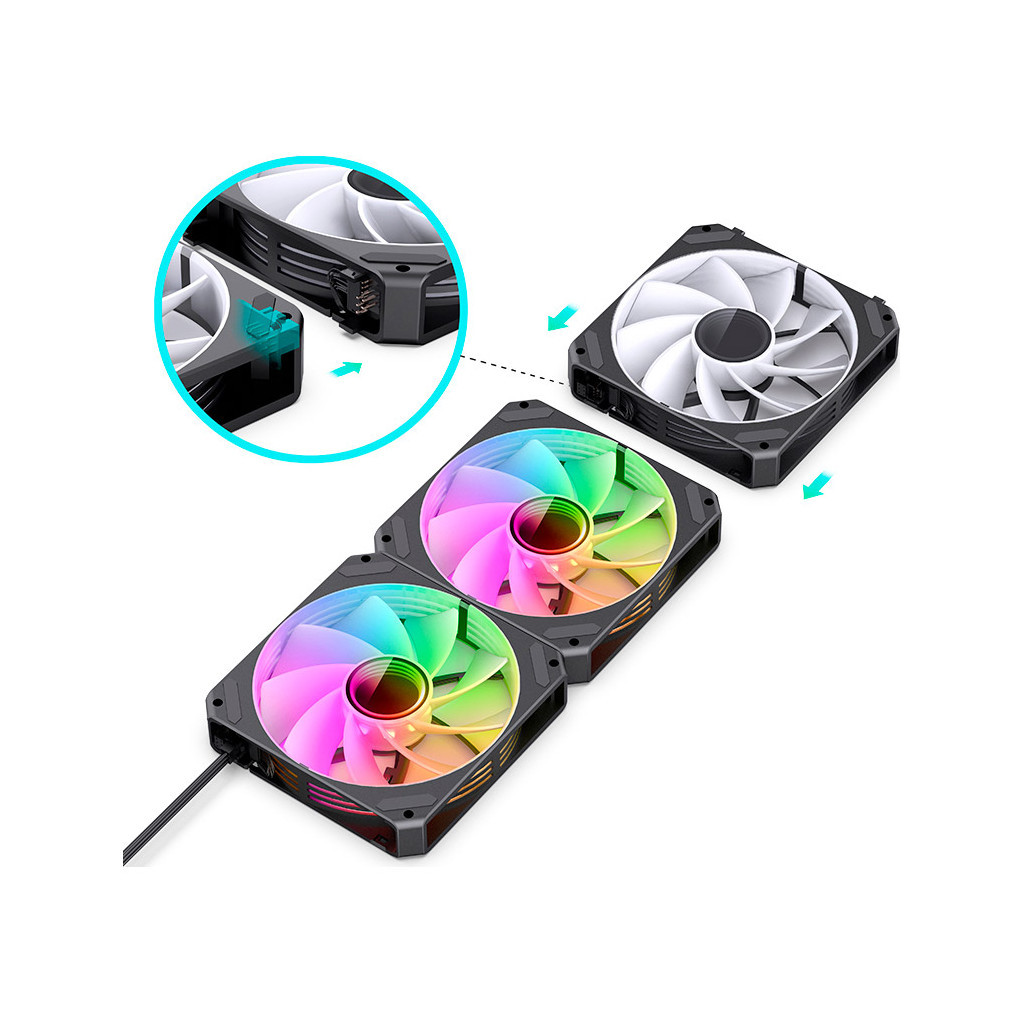 Кулер до корпусу JONSBO ZG-120BR Black - изображение 2