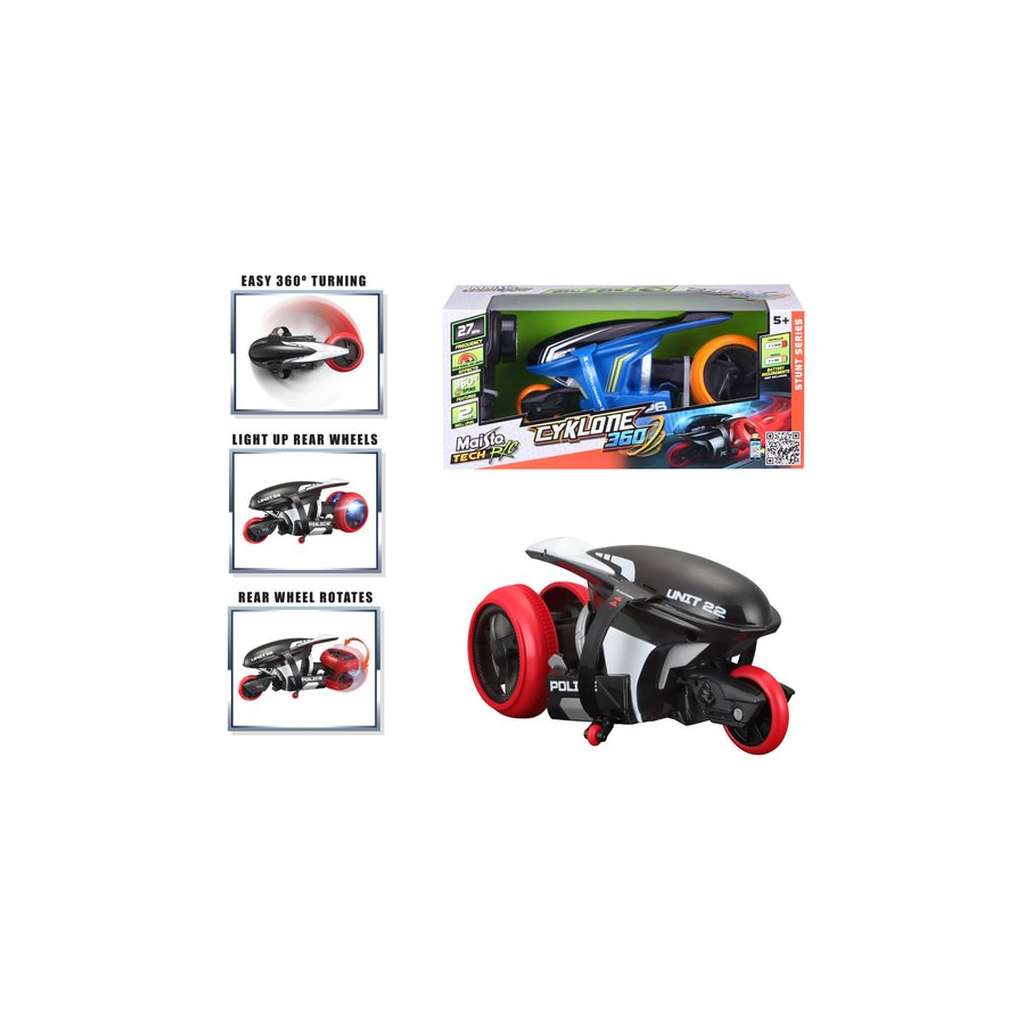 Радіокерована іграшка Maisto Мотоцикл Cyclone 360 Чорний (82066 black) - зображення 10