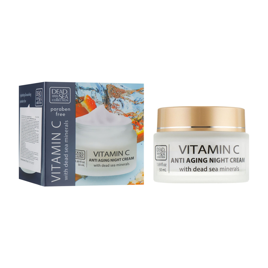 Крем для обличчя Dead Sea Collection нічний проти зморшок з вітаміном С 50 мл (830668009554) - зображення 1