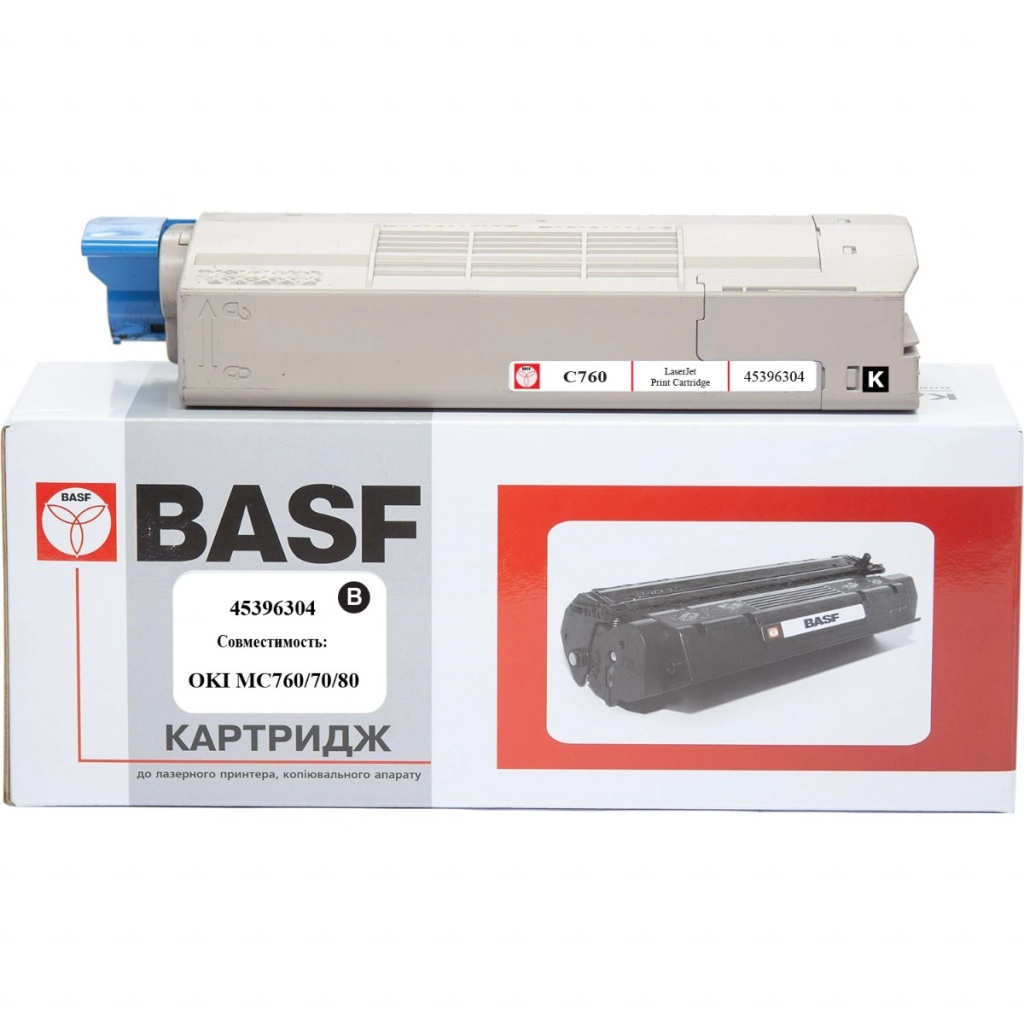 Тонер-картридж BASF OKI MC760/770/780/ 45396304 Black (KT-45396304) - изображение 1