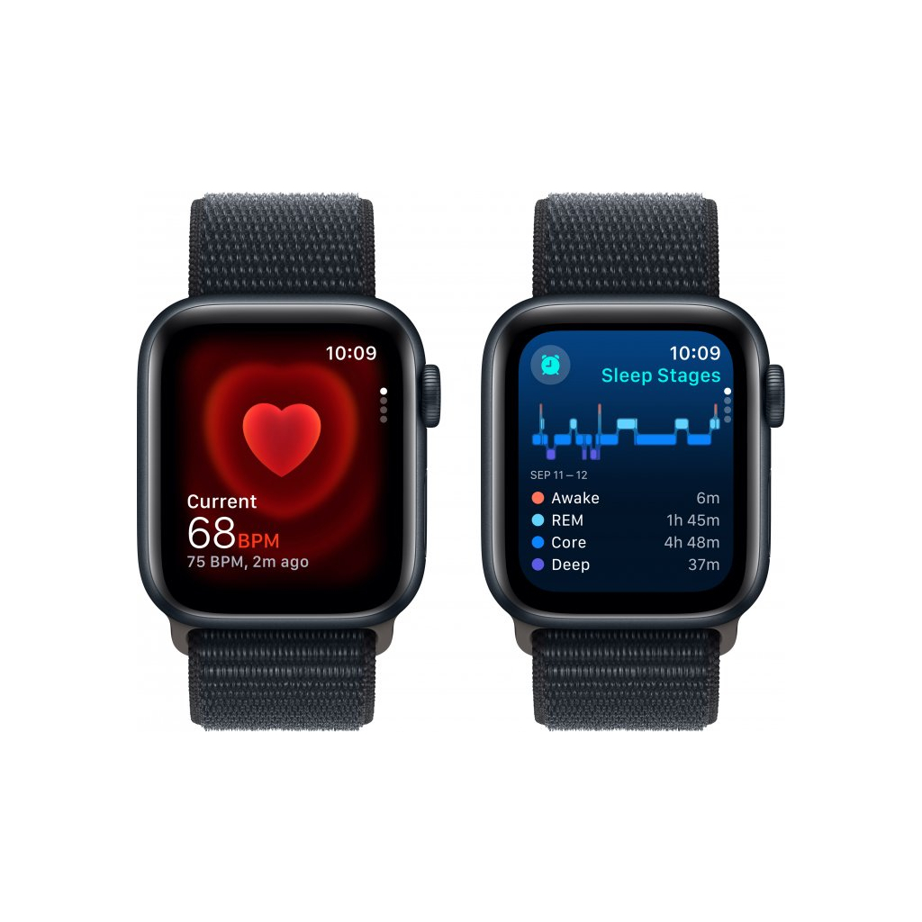 Смарт-годинник Apple Watch SE GPS 40mm Midnight Aluminium Case with Midnight Sport Loop (MRE03QP/A) - зображення 5