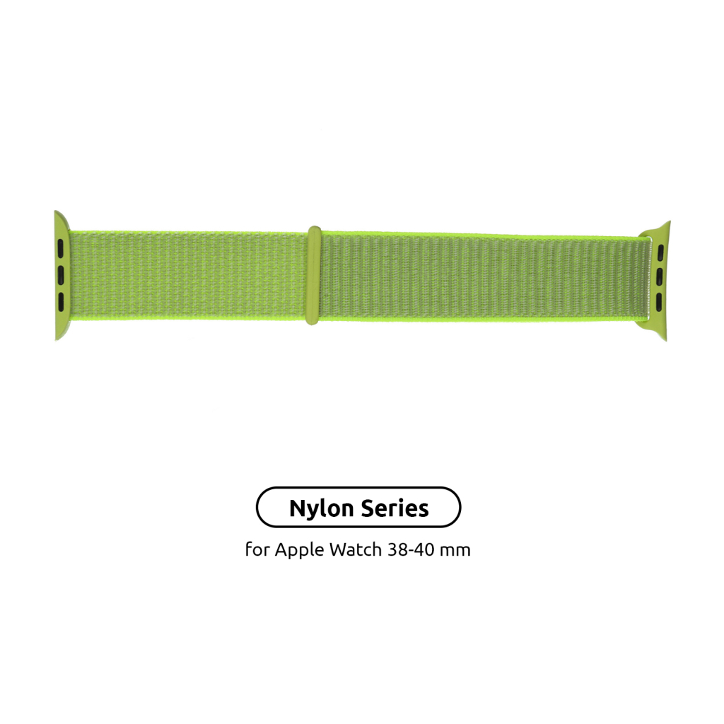 Ремінець до смарт-годинника Armorstandart Nylon Band для Apple Watch 42 (Series 11-10)/41/40/38 Light Green (ARM57849) - зображення 1
