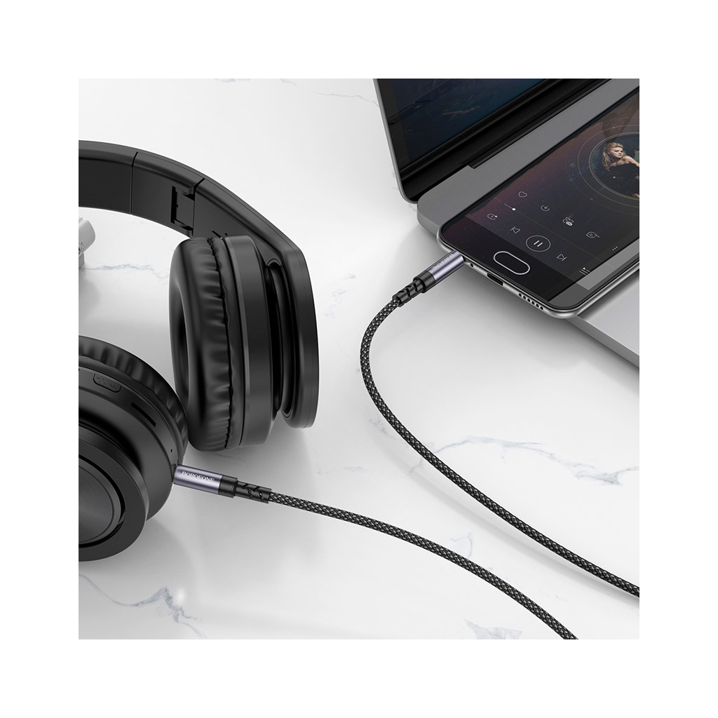 Кабель мультимедійний 3.5mm M to 3.5mm M grey BOROFONE (6941991118968) - зображення 8