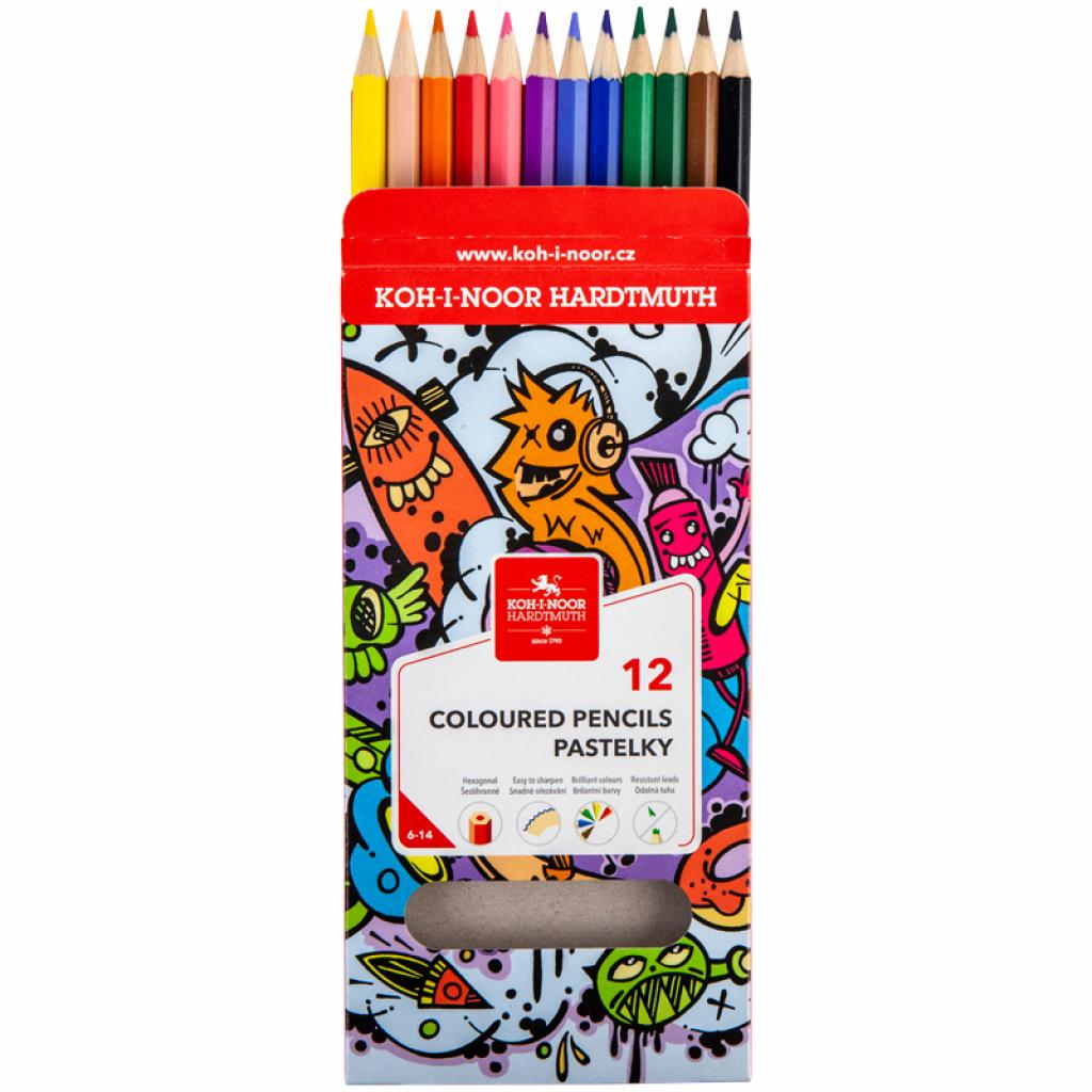Олівці кольорові Koh-i-Noor Teenage 12 кольорів (3552) - зображення 2