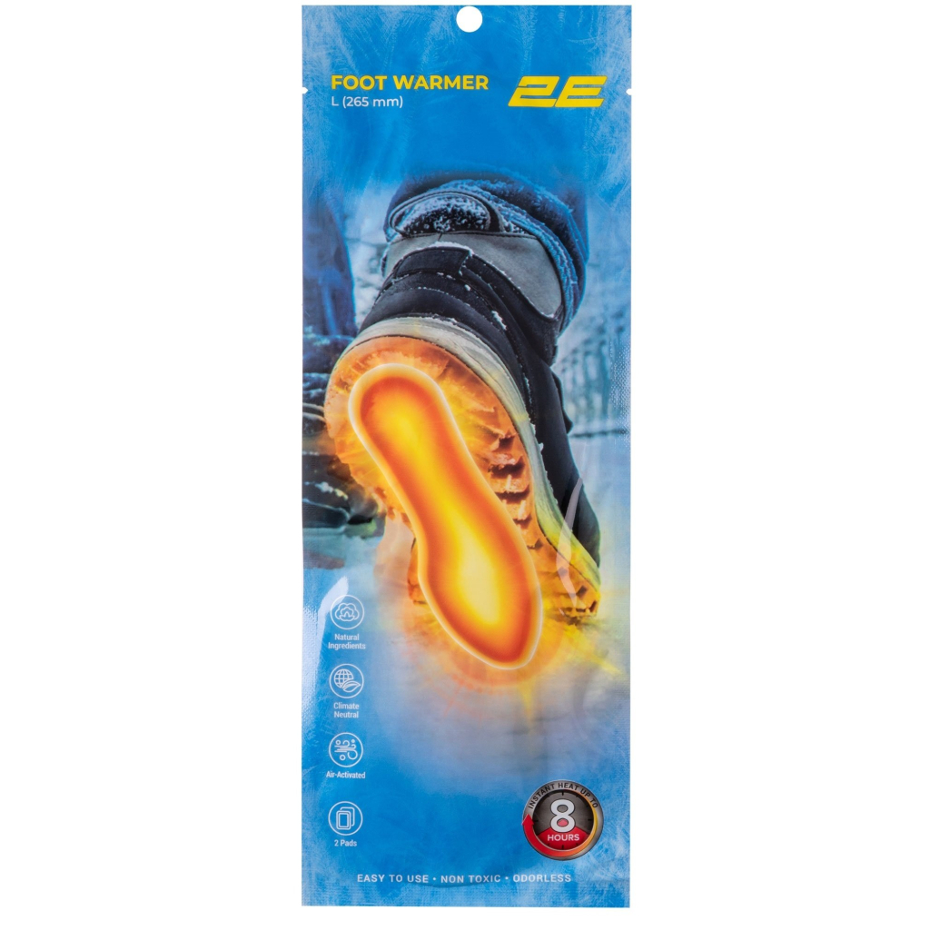 Хімічна грілка 2E для ніг розмір L (265 мм розмір 40-42) до 8 годин (2E-NAFW8L) - изображение 2
