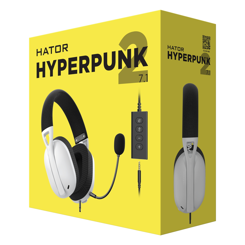 Навушники Hator Hyperpunk 2 USB 7.1 Black/White (HTA-846) - зображення 6