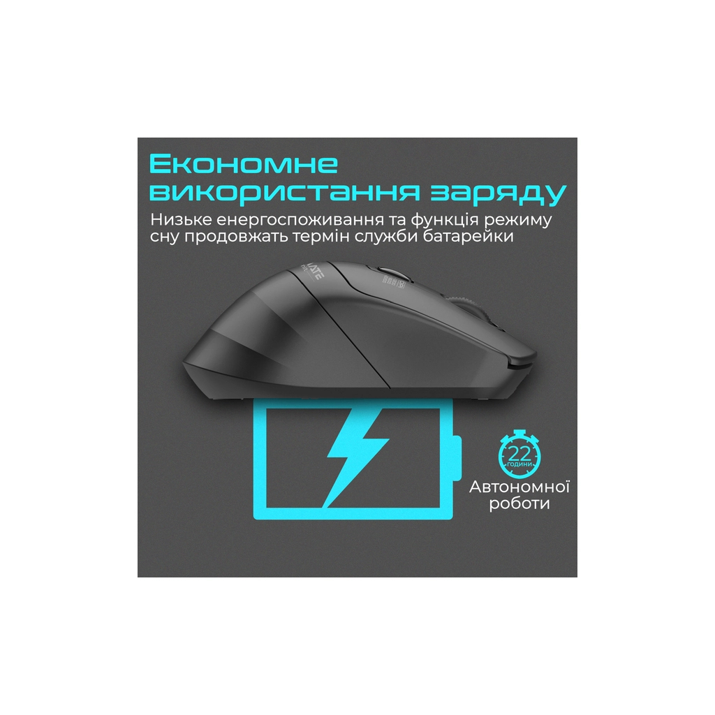 Мишка Promate Samit Wireless Black (samit.black) - зображення 4