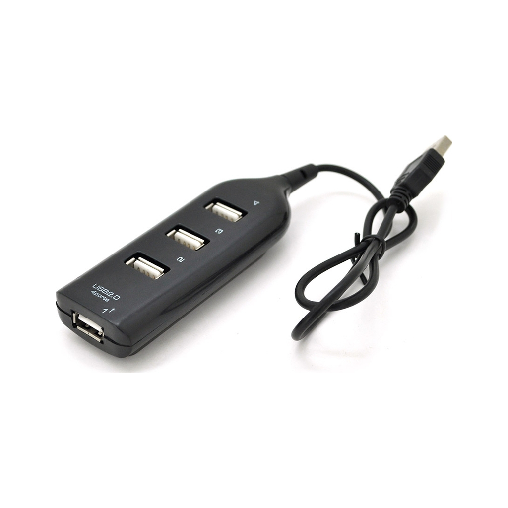 Концентратор Voltronic USB 2.0 to 4xUSB black (DNS-HUB4-OB) - зображення 1