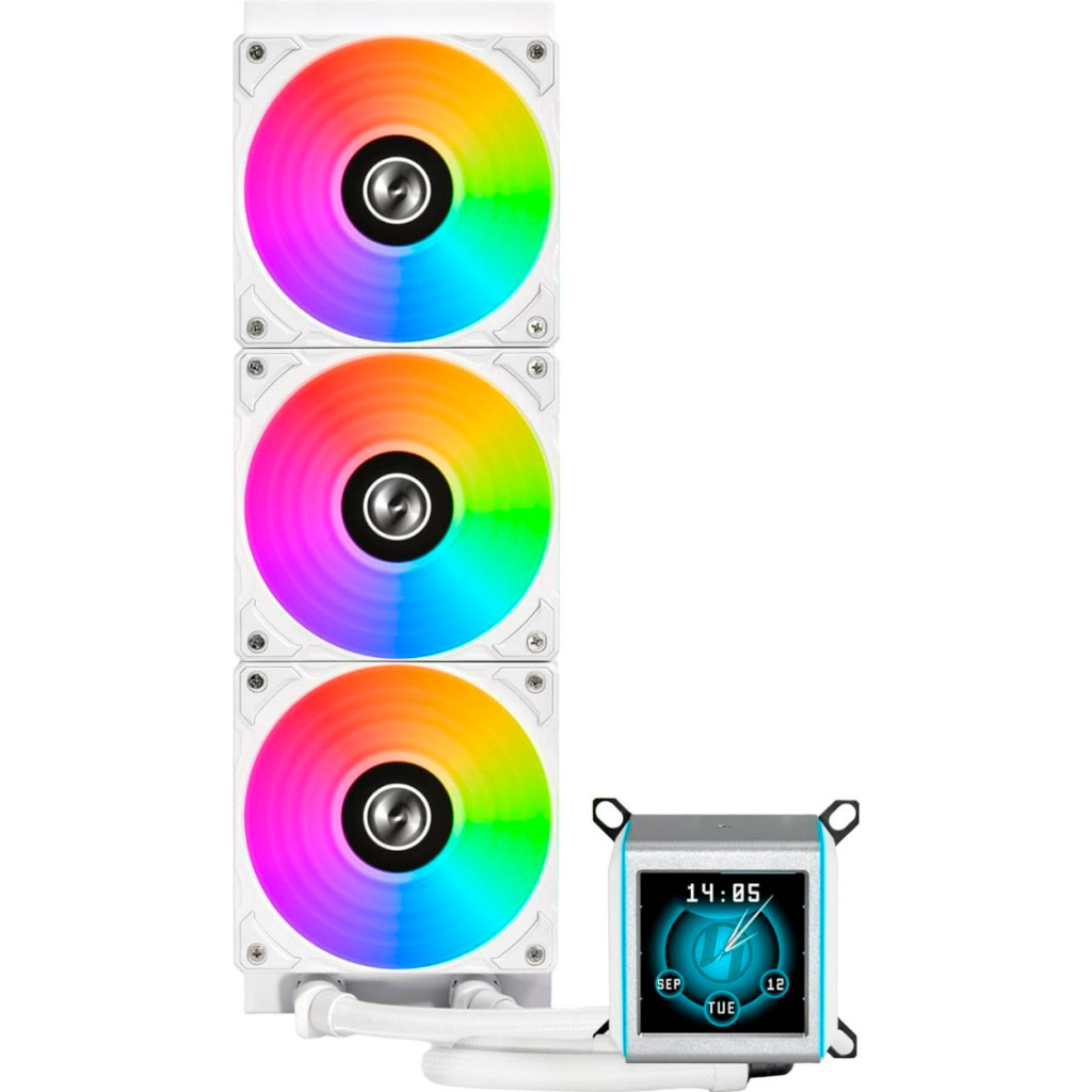 Система рідинного охолодження Lian Li Galahad II LCD, 360 White (G89.GA2ALCD36W.00) - зображення 2
