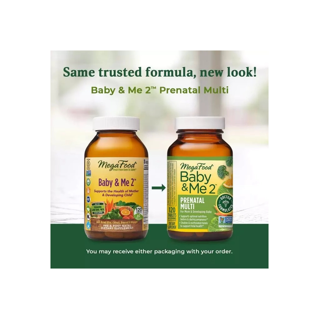 Вітамін MegaFood Вітаміни для вагітних Baby & Me 2, 120 таблеток (MGF-10315) - зображення 2
