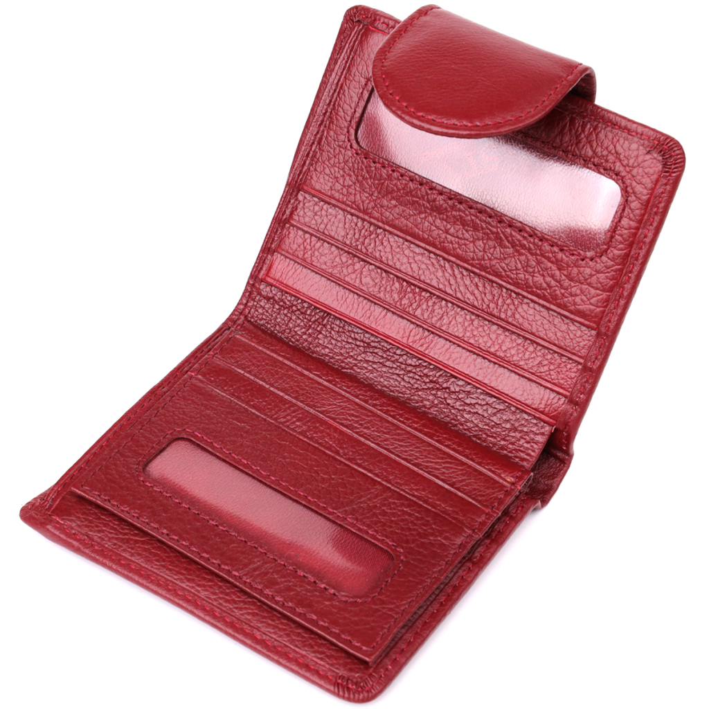 Гаманець ST Leather З натуральної шкіри Бордовий (23071) - зображення 6