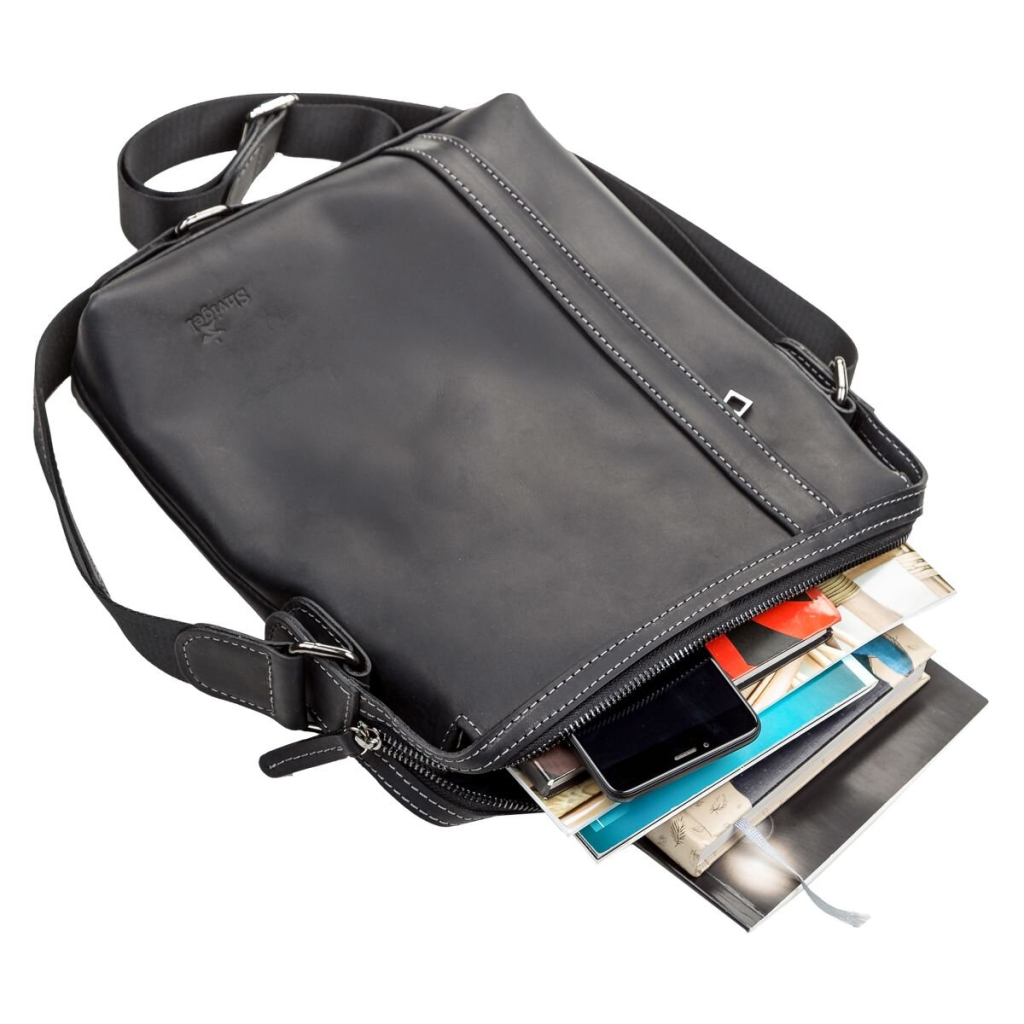 Сумка Shvigel Шкіряна Чорна (11098) - зображення 5