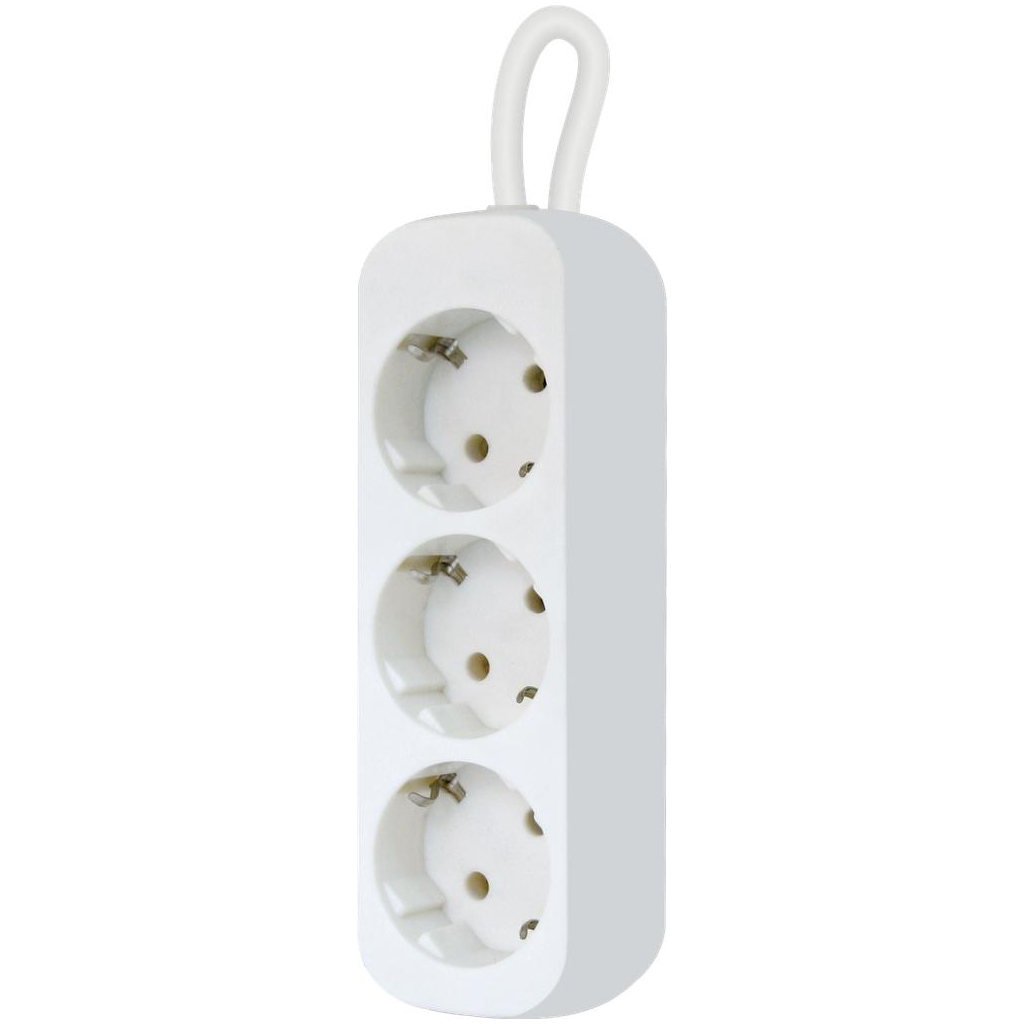 Мережевий подовжувач Defender E330 3.0 m 3 роз white (99222) - зображення 2